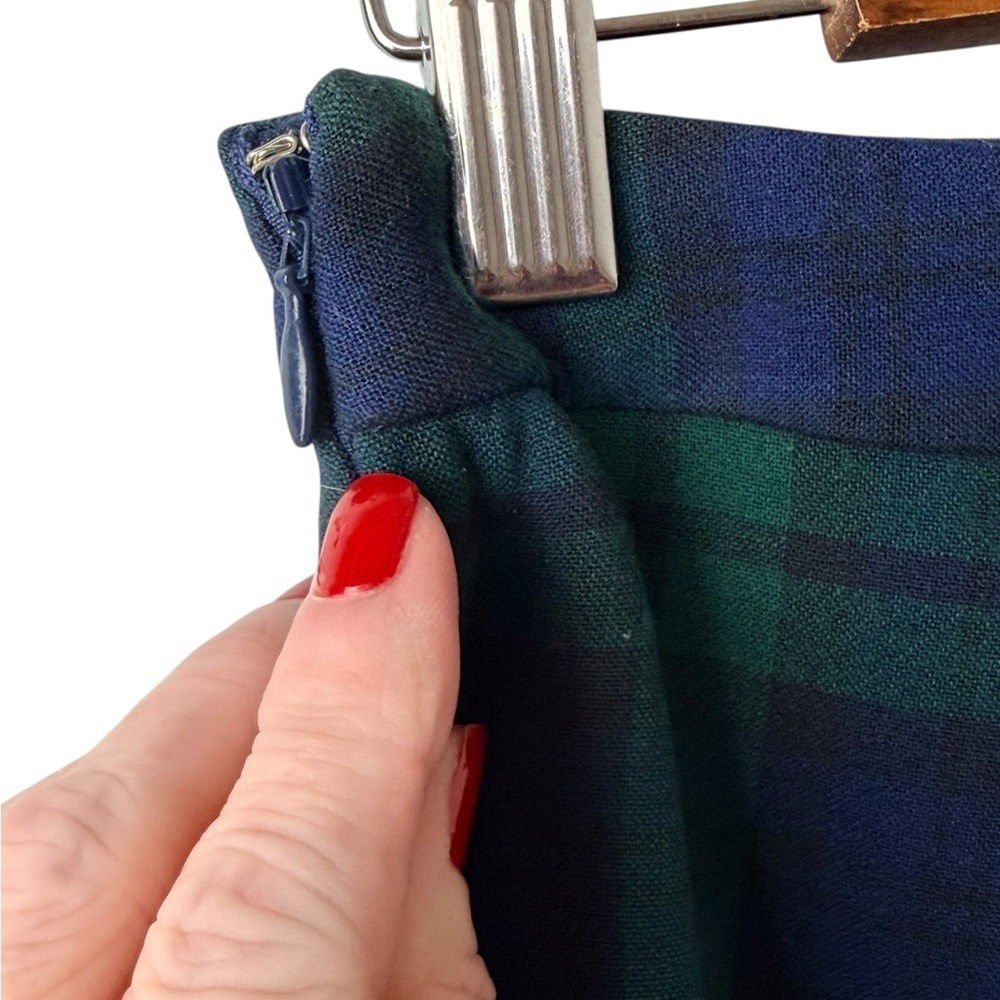 Vineyard Vines Blackwatch Flounce Plaid Skirt Deep Bay-Navy/Green Size-0 NWT - Picture 5 of 10
